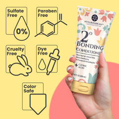 Nuva Botanicals bonding conditioner bottle showcasing hydration and frizz control