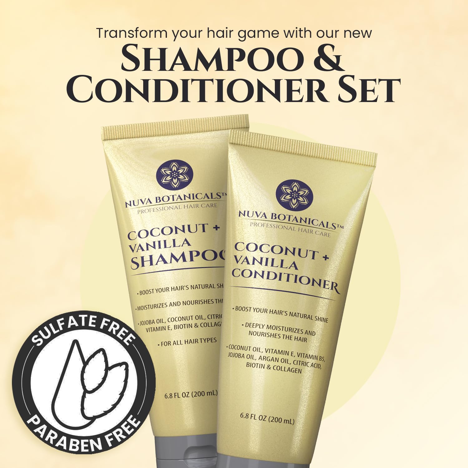 Nuva Botanicals conditioner after-wash result—silky, easy-to-comb hair.