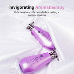Nuva Botanicals Tea Tree Rosemary Conditioner pour highlights convenient application for silky results
