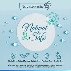 NUVADERMIS glycolic acid pad application on face demonstrating gentle resurfacing