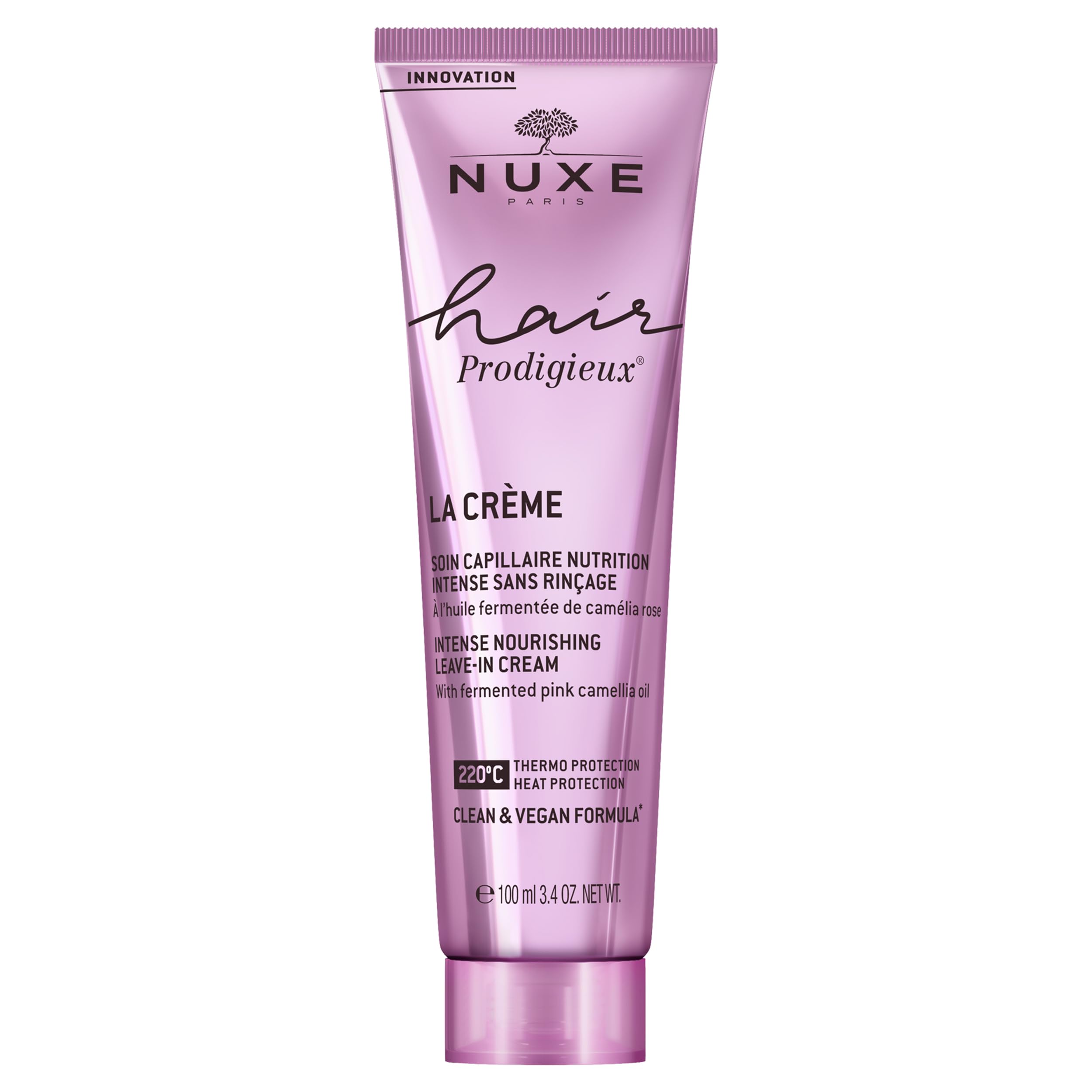 Nuxe Prodigieux Intense Nourishing Leave-In Cream bottle for daily nourishment and heat protection.