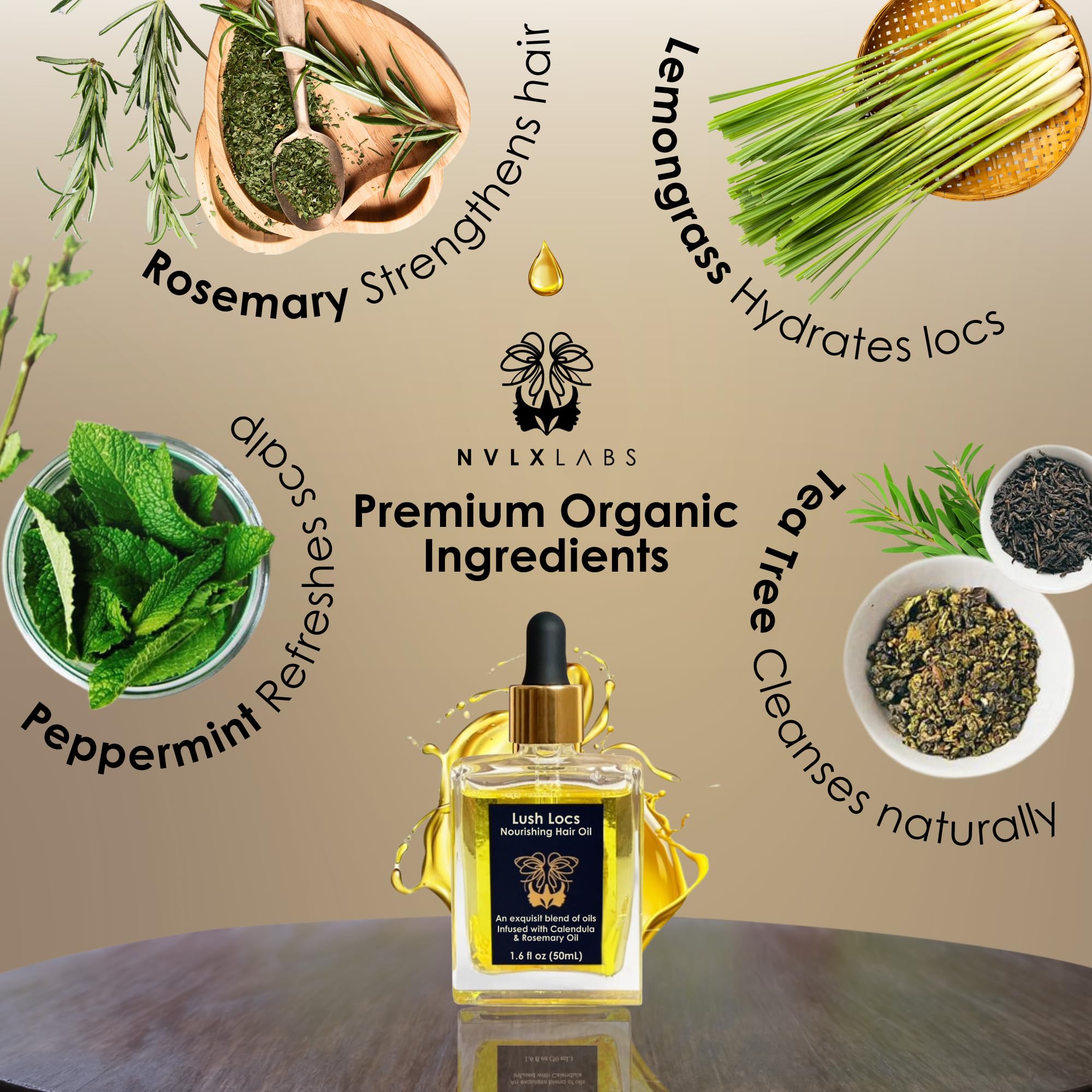 Gift-ready NVLX LABS Rosemary Hair Oil in its premium box