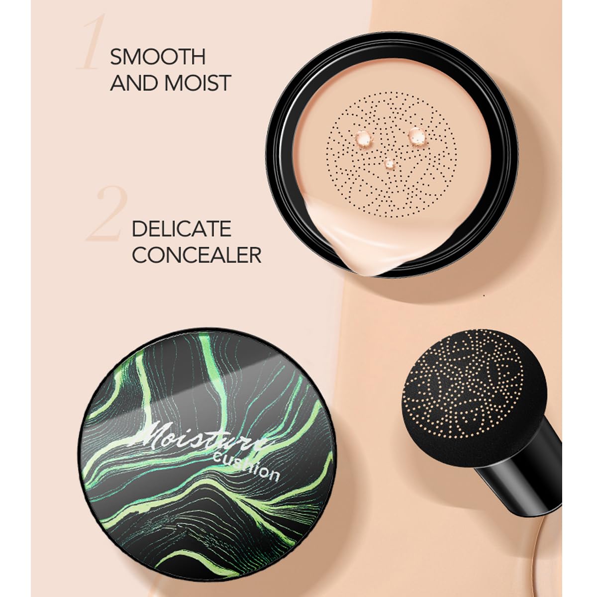 Nvyue Centella and Tremella enriched formula nourishes skin with lightweight concealment.