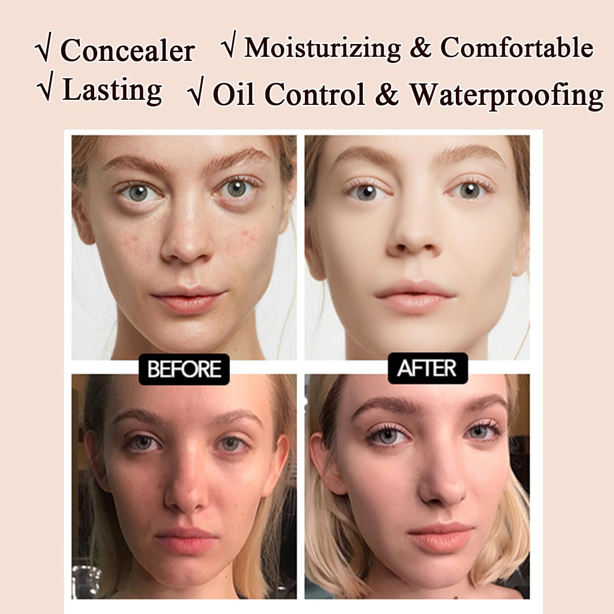 Nvyue mushroom-head CC cream provides oil control and a waterproof finish for all-day wear.