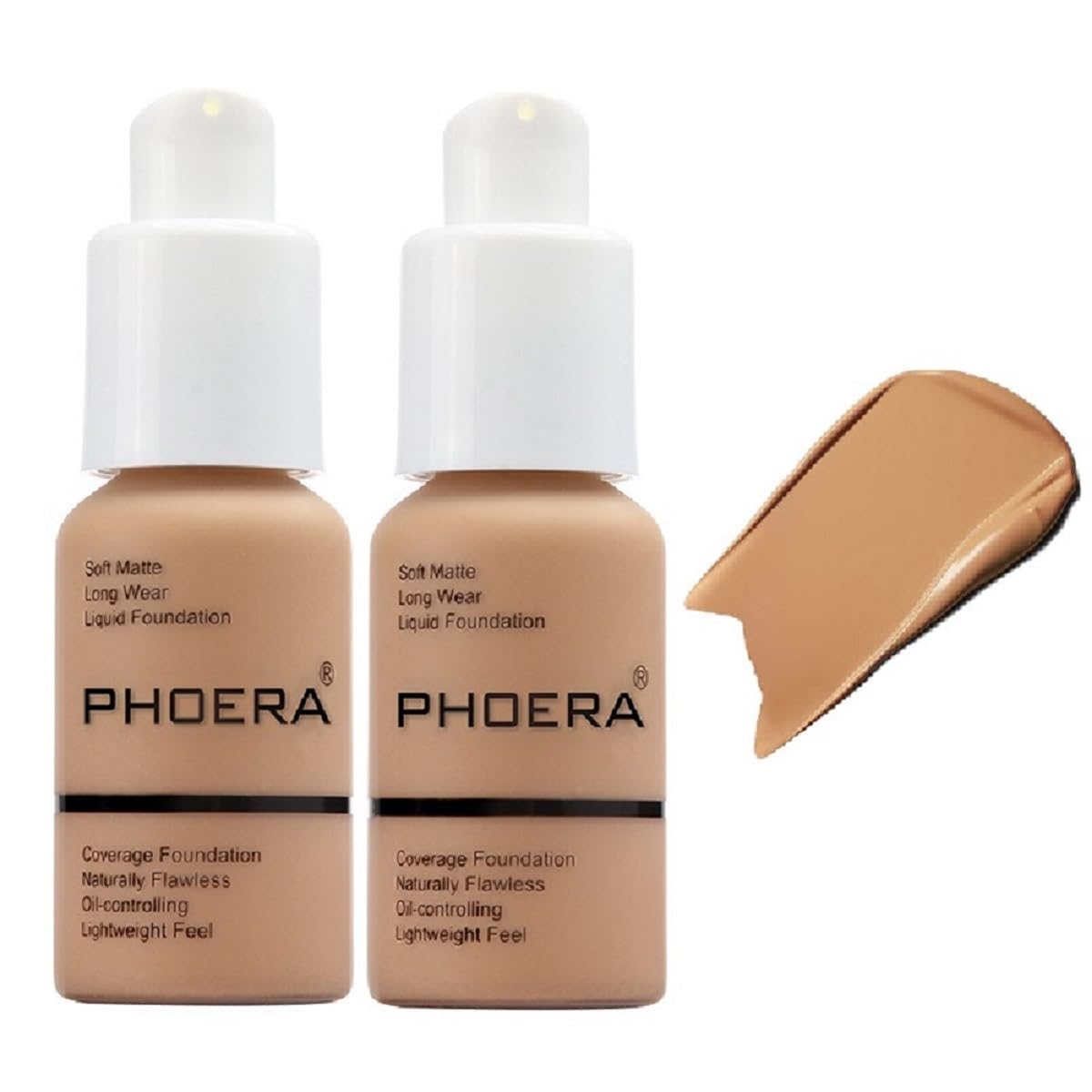 Nvyue PHOERA Foundation 105 Sand bottle front for even skin tone.