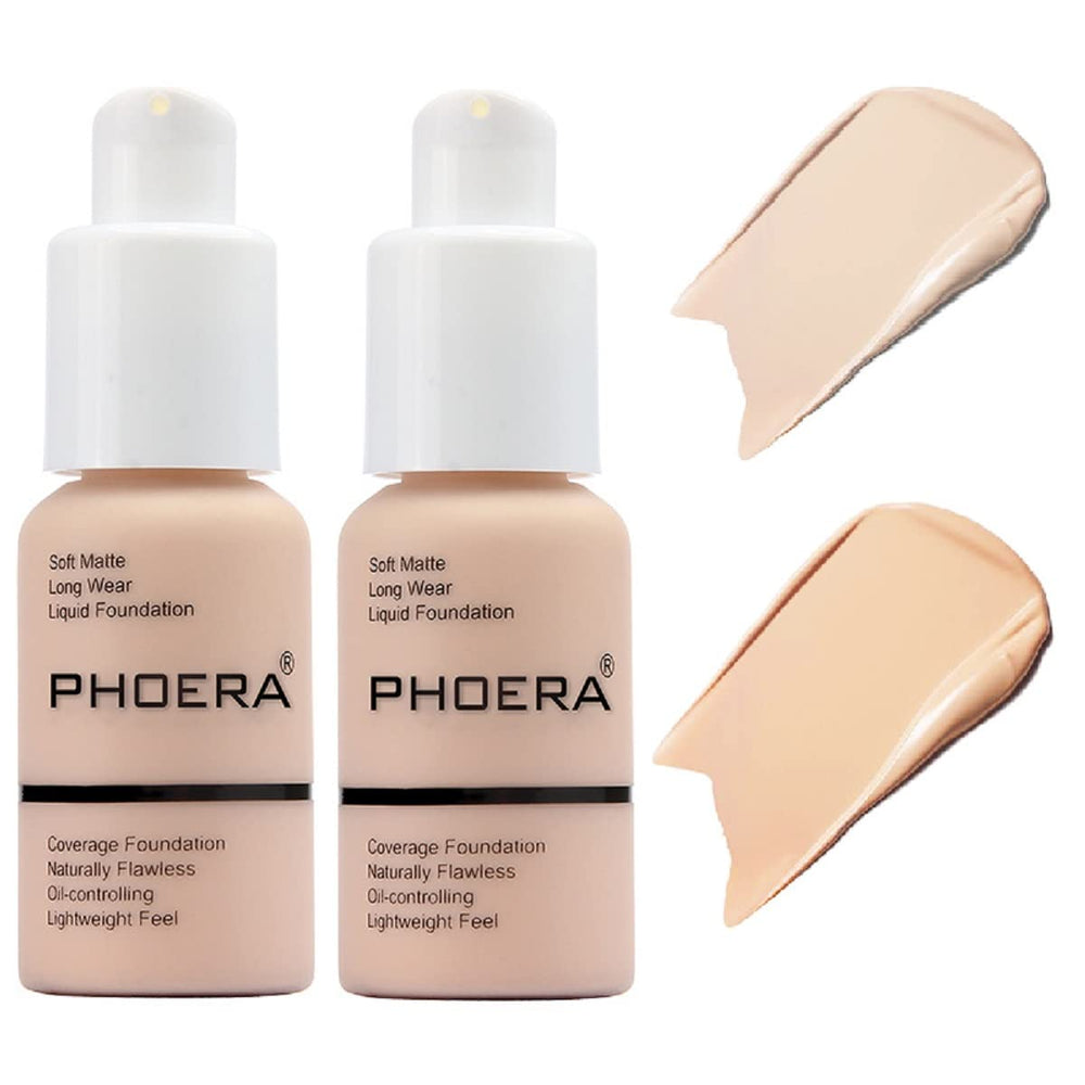 Nvyue PHOERA foundation porcelain bottle with a soft matte finish for mature skin.