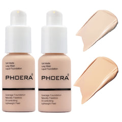 Nvyue PHOERA foundation porcelain bottle with a soft matte finish for mature skin.