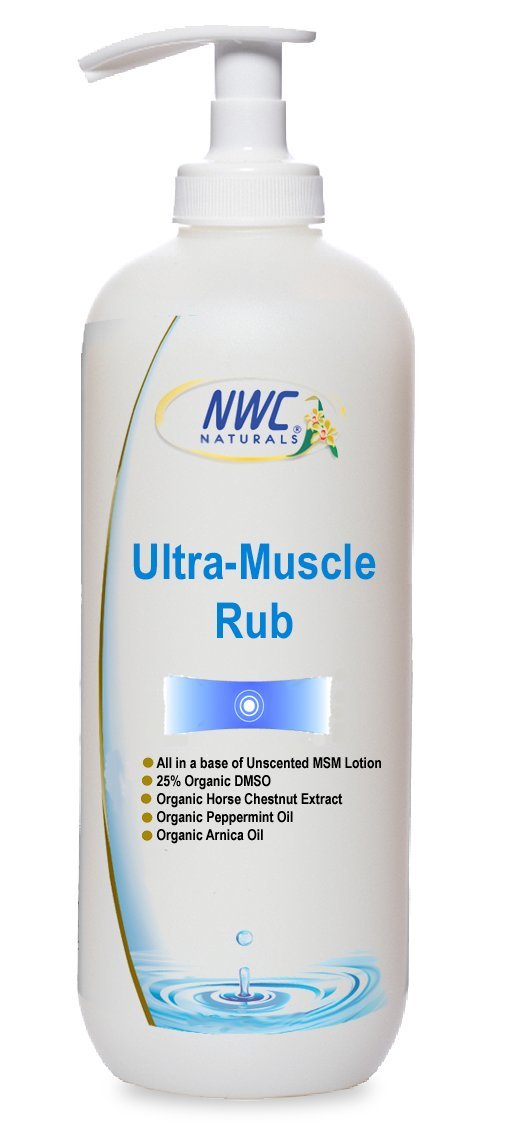 NWC Naturals Ultra-Muscle Rub 8oz bottle for post-workout relief and warm-up preparation