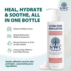 UltraPure MSM Lotion with aloe vera soothing and softening the skin