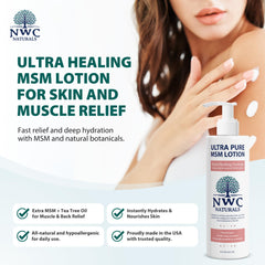 UltraPure MSM Lotion with apricot kernel oil addresses dehydrated skin