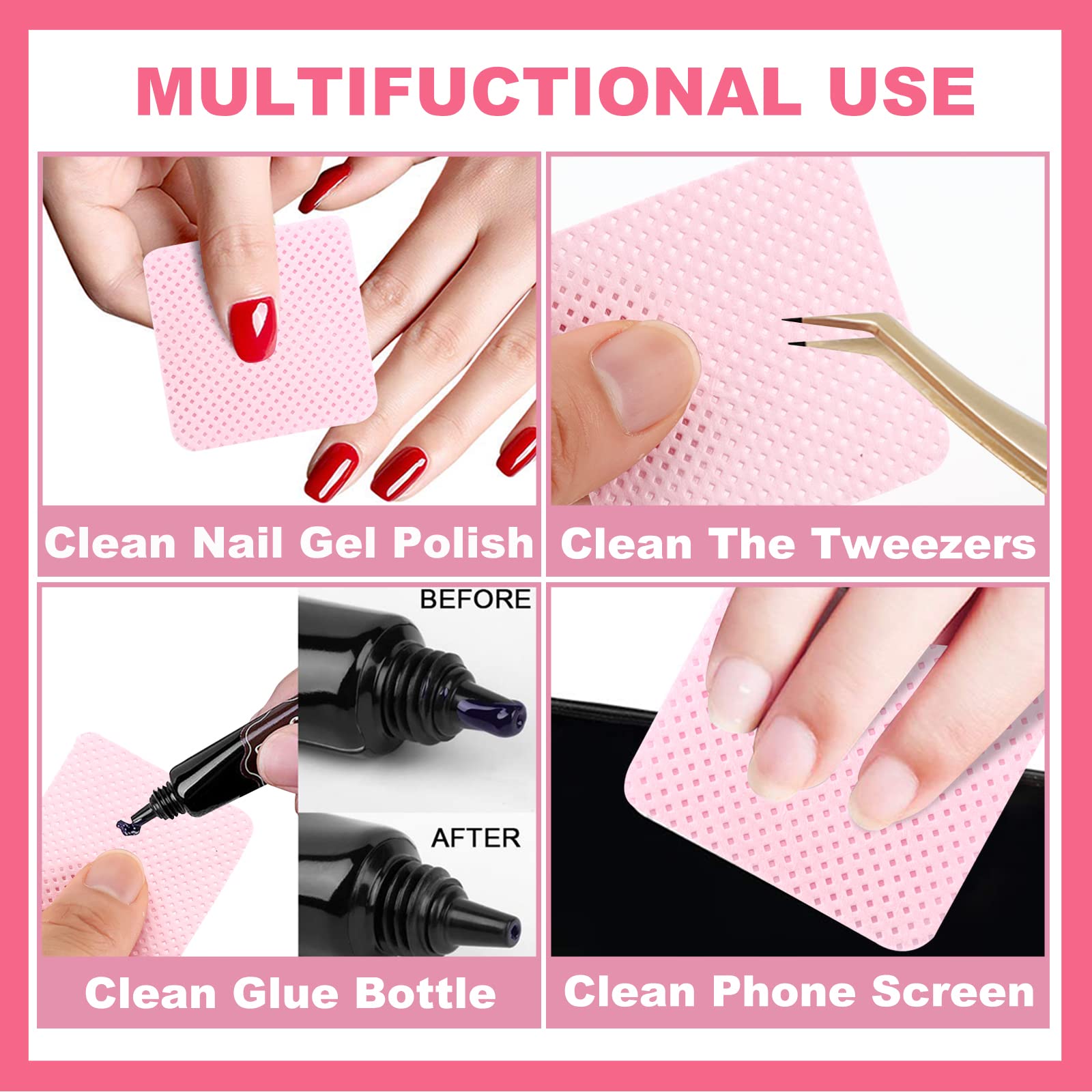 NXJ INFILILA wipes ideal for gel polish removal with acetone remover
