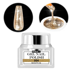 NXJ INFILILA gold glitter gel polish bottle for dazzling shine