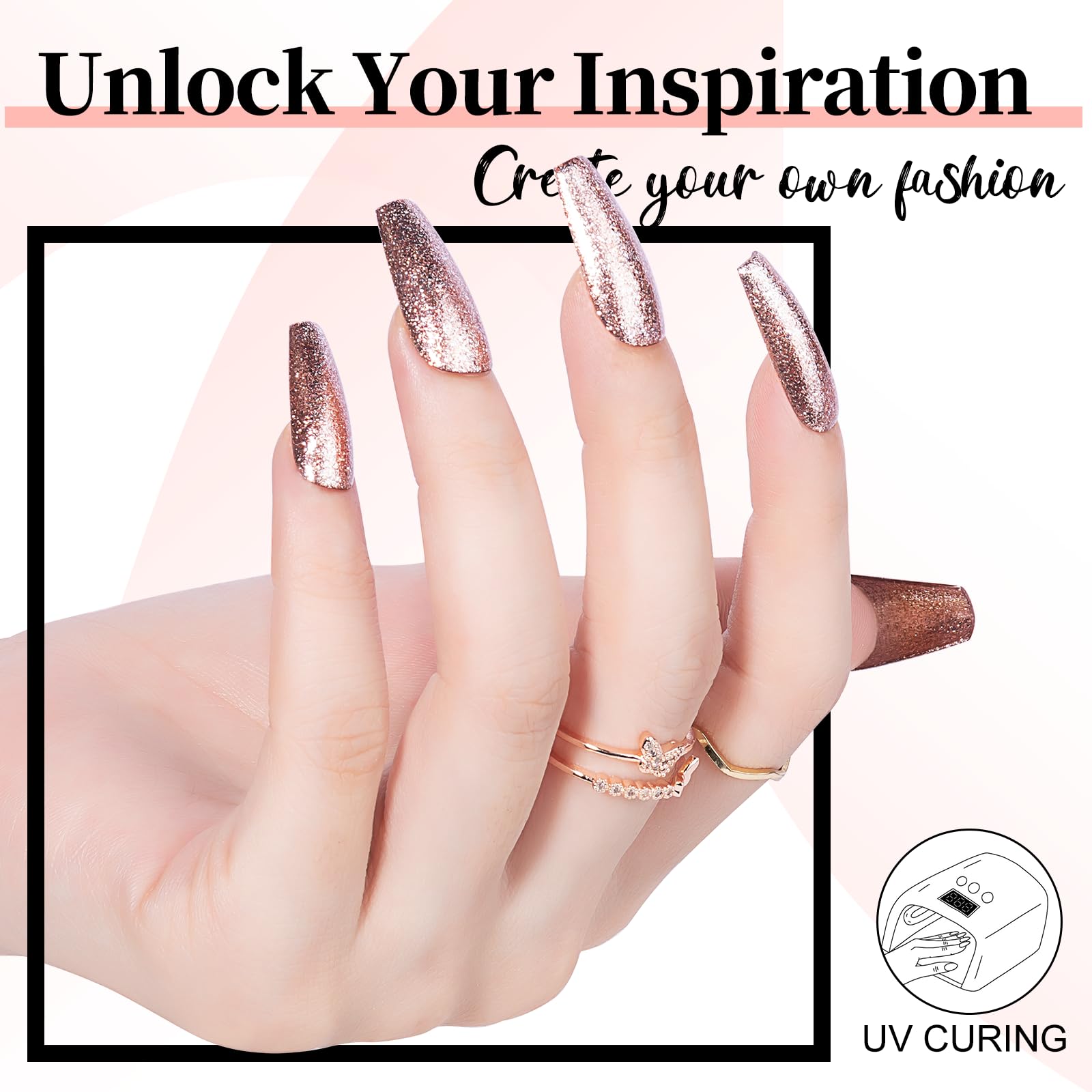 NXJ INFILILA macro sparkle shows premium glitter particles for luminous nails.