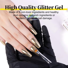 NXJ INFILILA nail art glitter lines for versatile designs