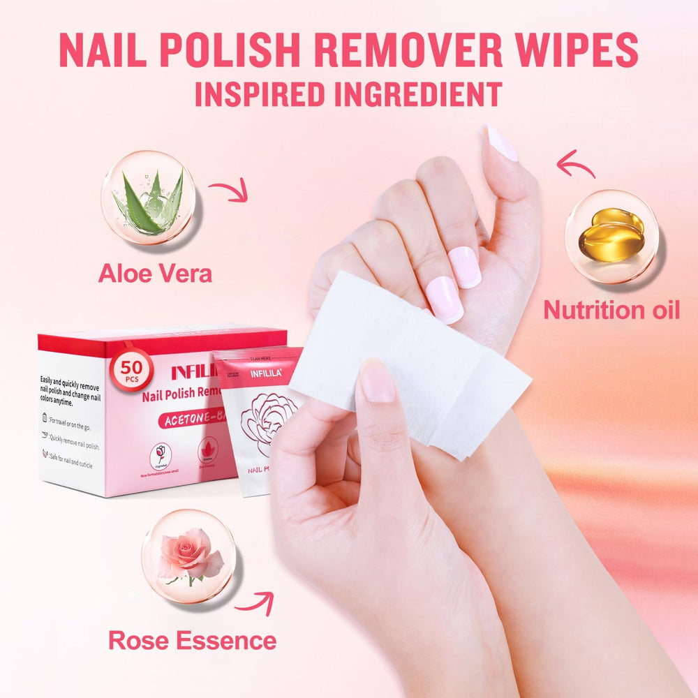 NXJ INFILILA aloe and vitamin E nourish nails during removal
