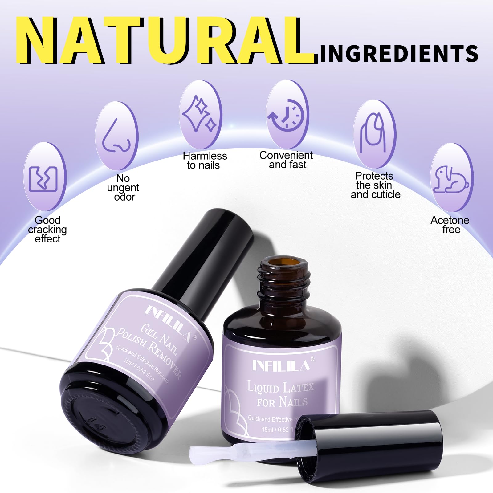 NXJ INFILILA no-soak removal minimizes mess and cleanup