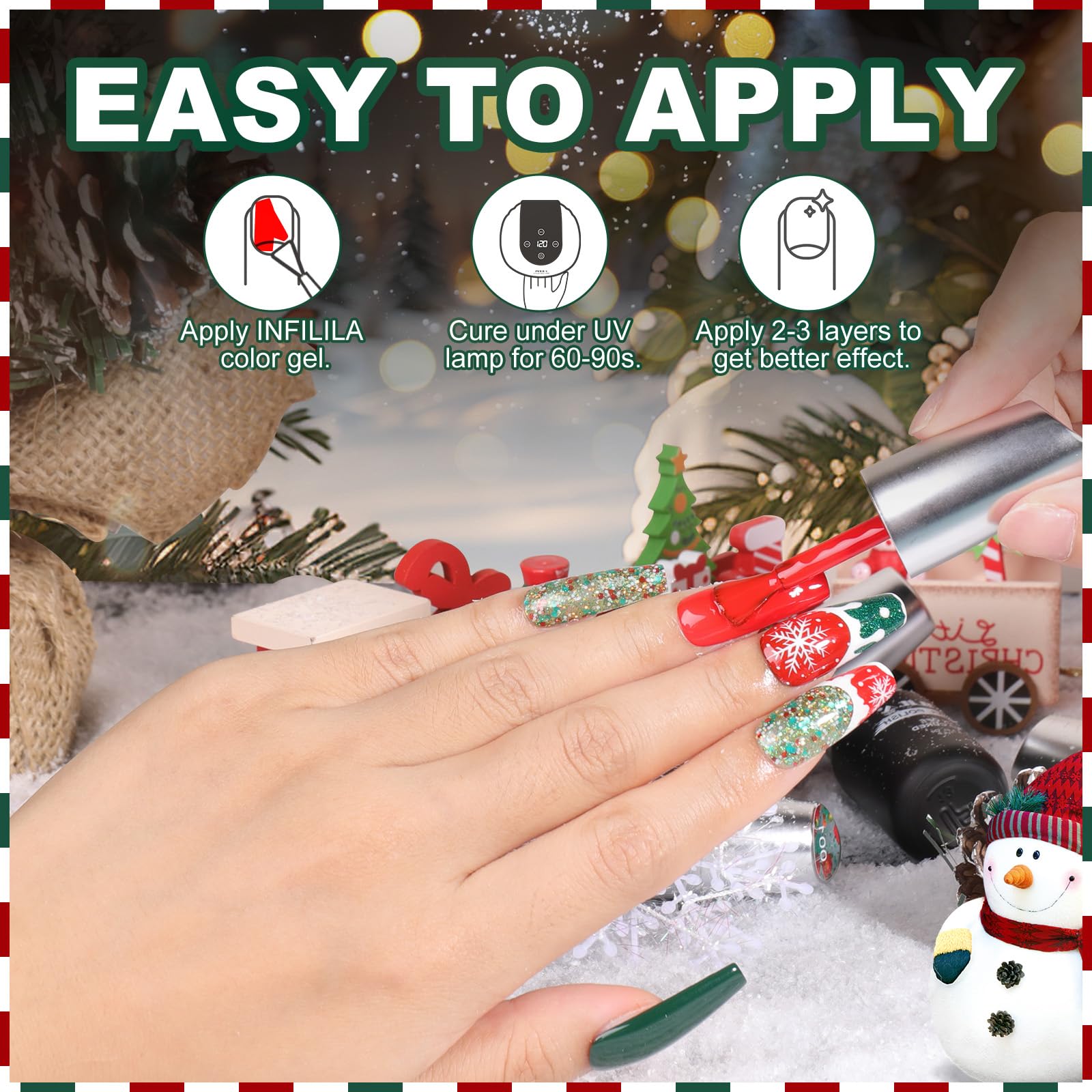 NXJ INFILILA White opaque shade for crisp winter nails.