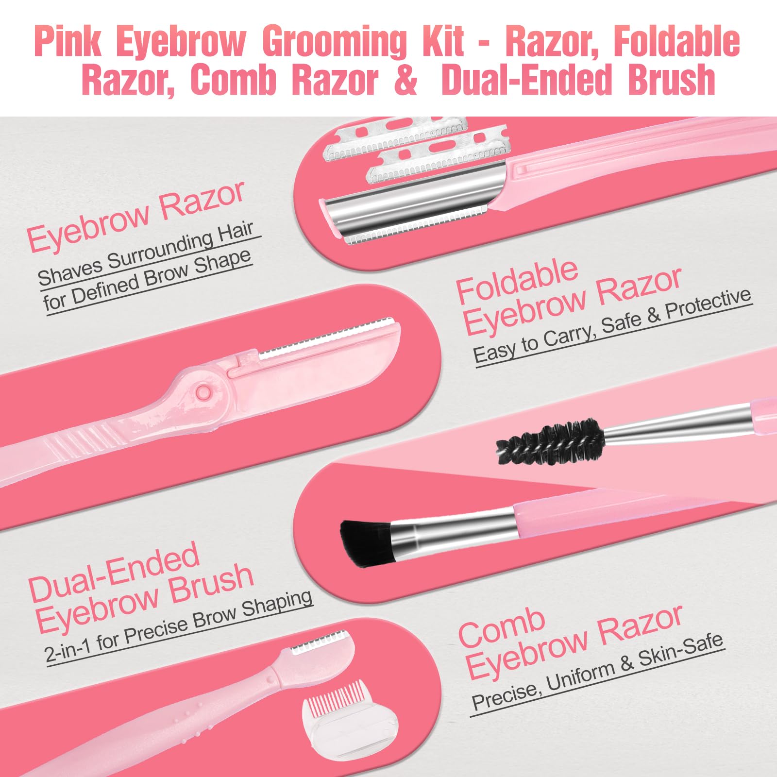 NXPPYY eyebrow scissors with comb for safe trimming and even brow length.