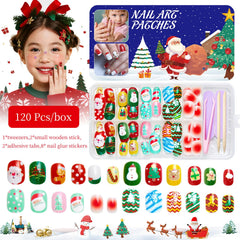 Nxtpz kids press-on nails with assorted designs for at-home art