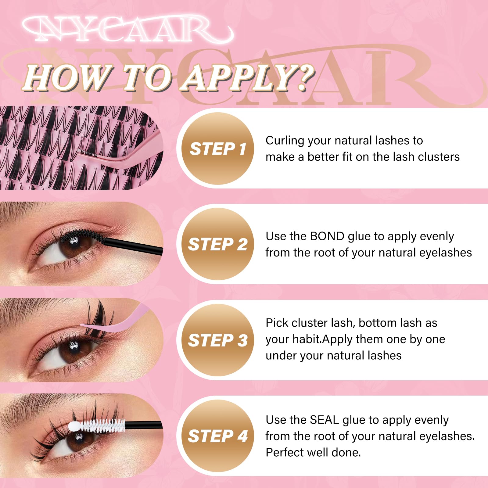 NYCAAR DIY Home Lash Extension Kit for salon-like results