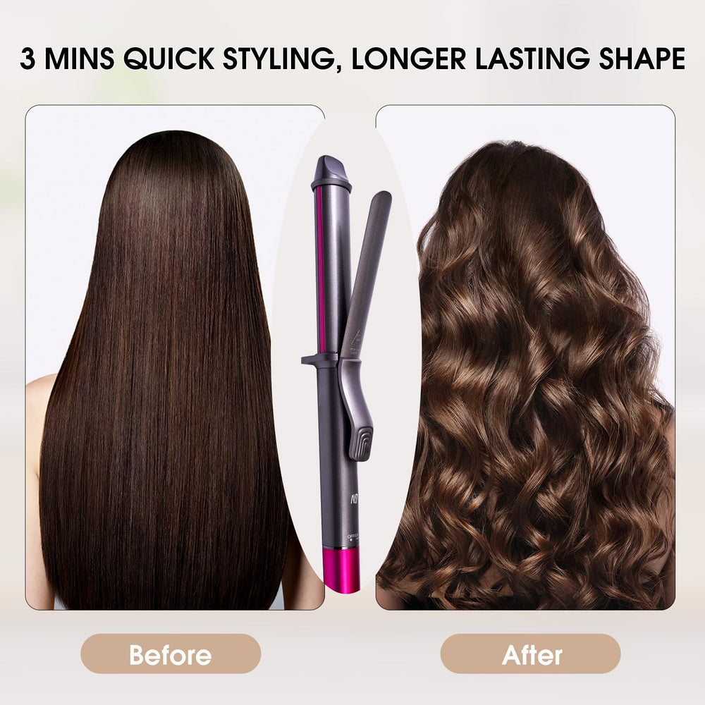 Nycoba curling iron 360° swivel cord for flexible maneuvering.