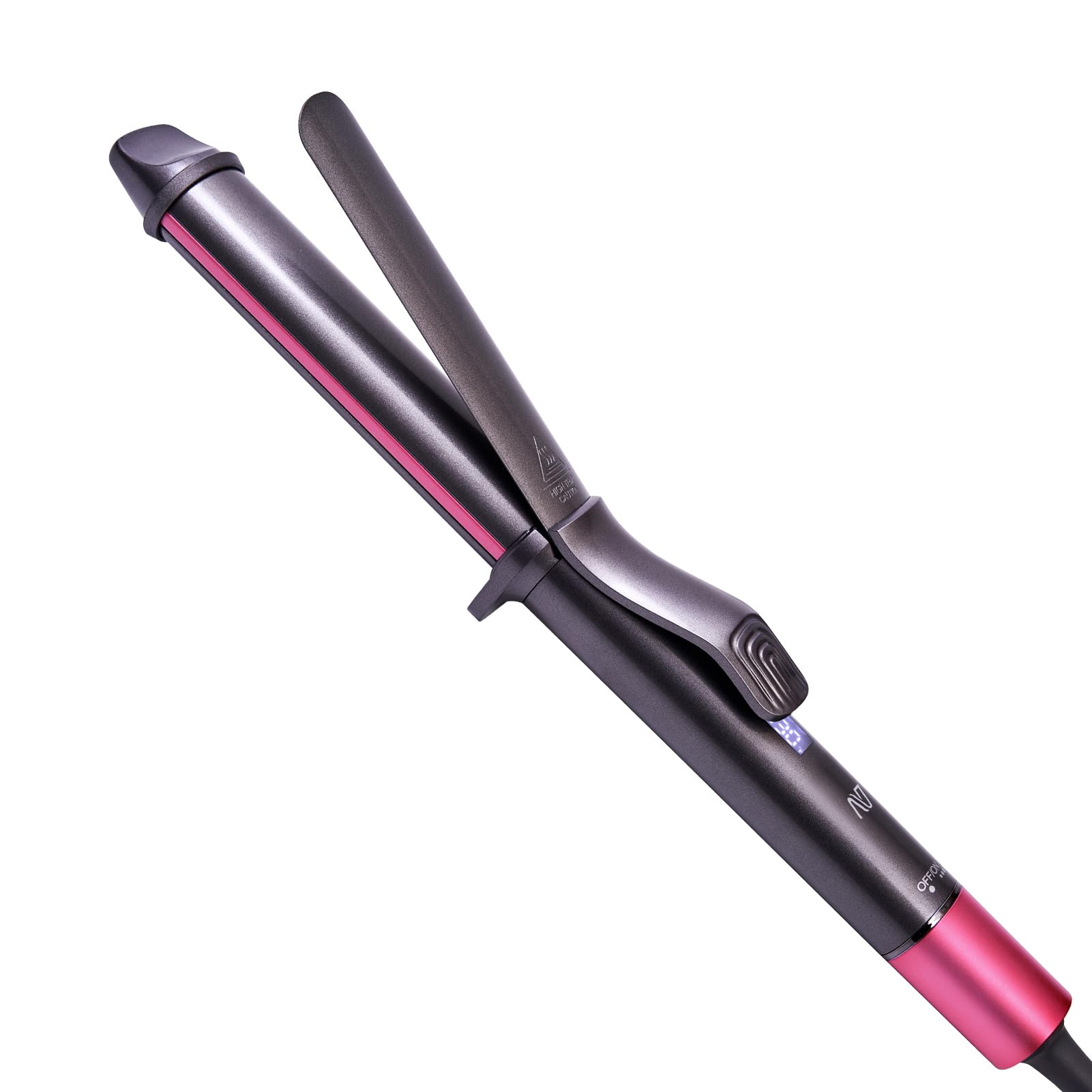 Nycoba curling iron with blush pink housing for easy daily styling.