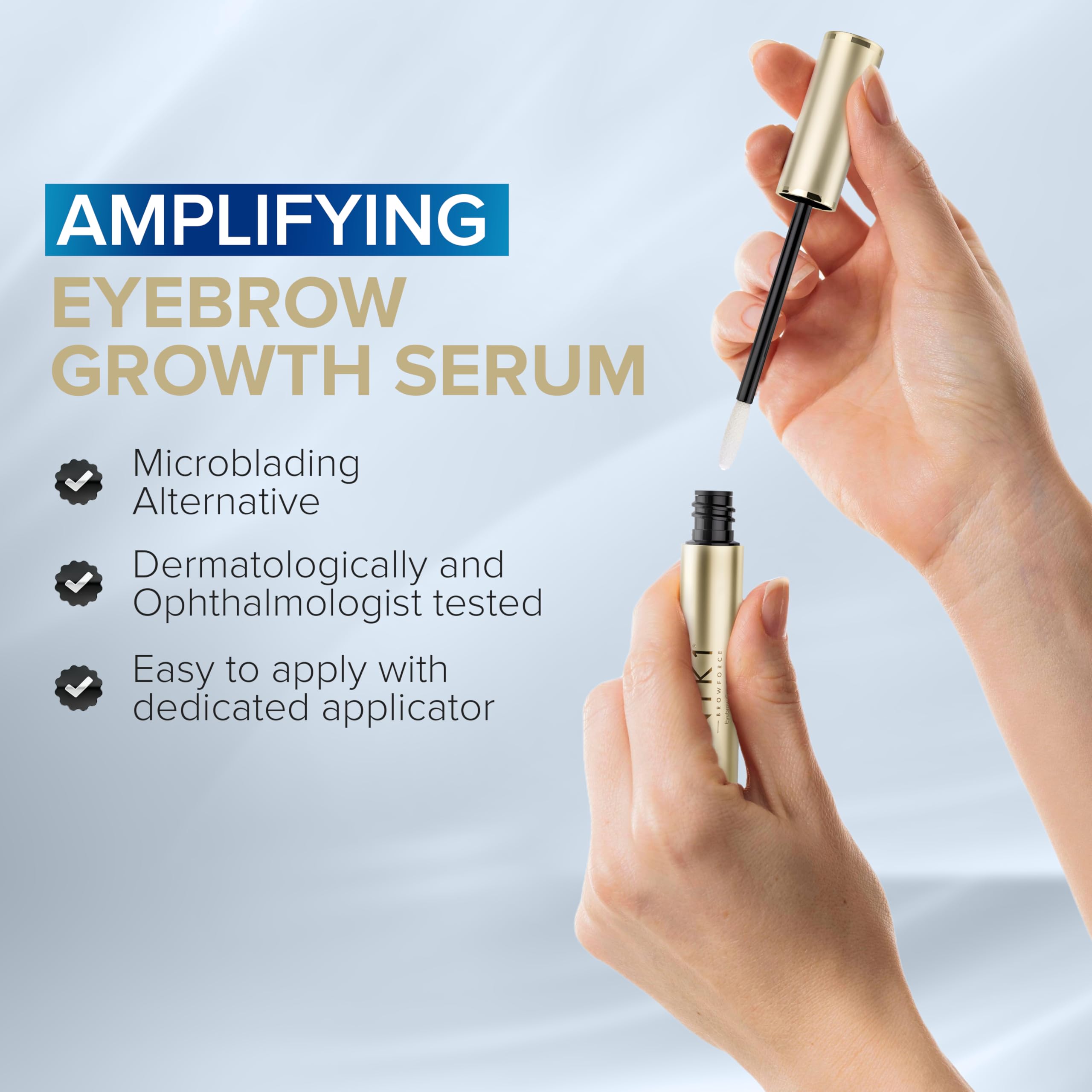 NYK1 eyebrow serum safe for contact lens wearers and sensitive skin