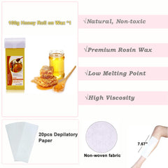 Nynelly wax strips (20 pcs) for quick, clean removal.