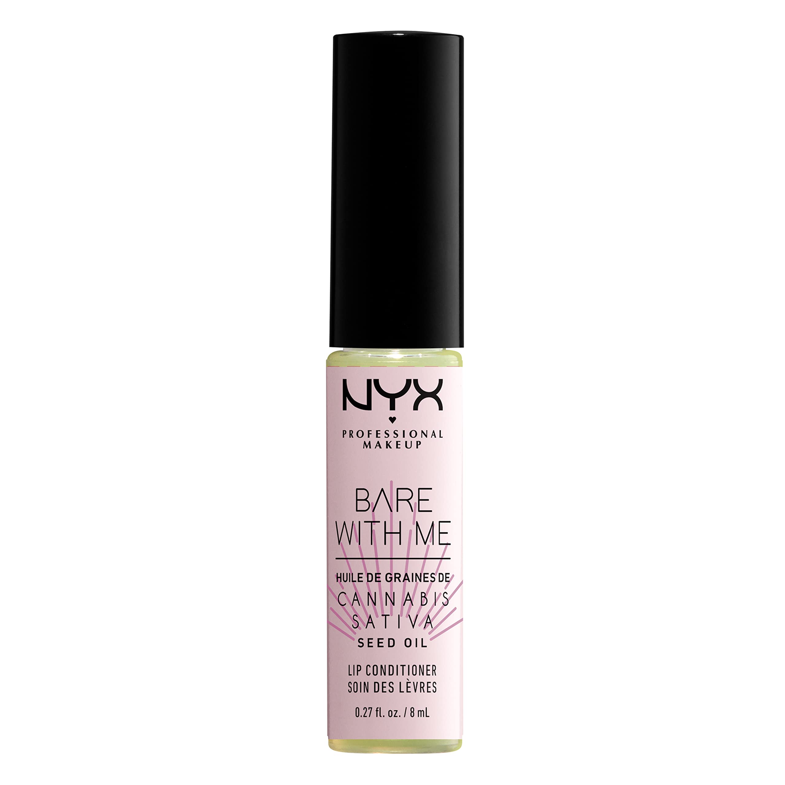 NYX Bare With Me Cannabis Sativa Seed Oil lip gloss offers a long-lasting moisture and glow