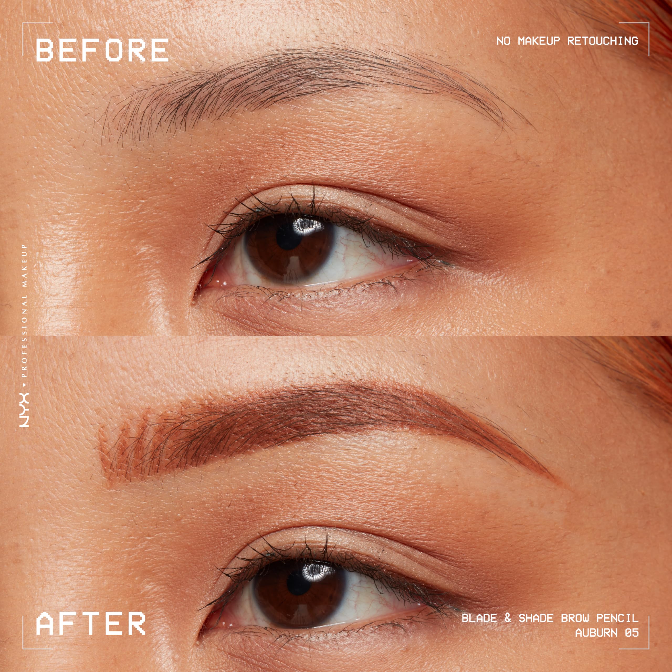 NYX Brow Pencil used for natural fill and easy brow enhancement.