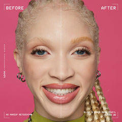 Natural fill achieved with 12 bladin' brow shades for versatile looks