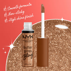 Creamy texture of NYX Butter Gloss Bling for comfortable wear.