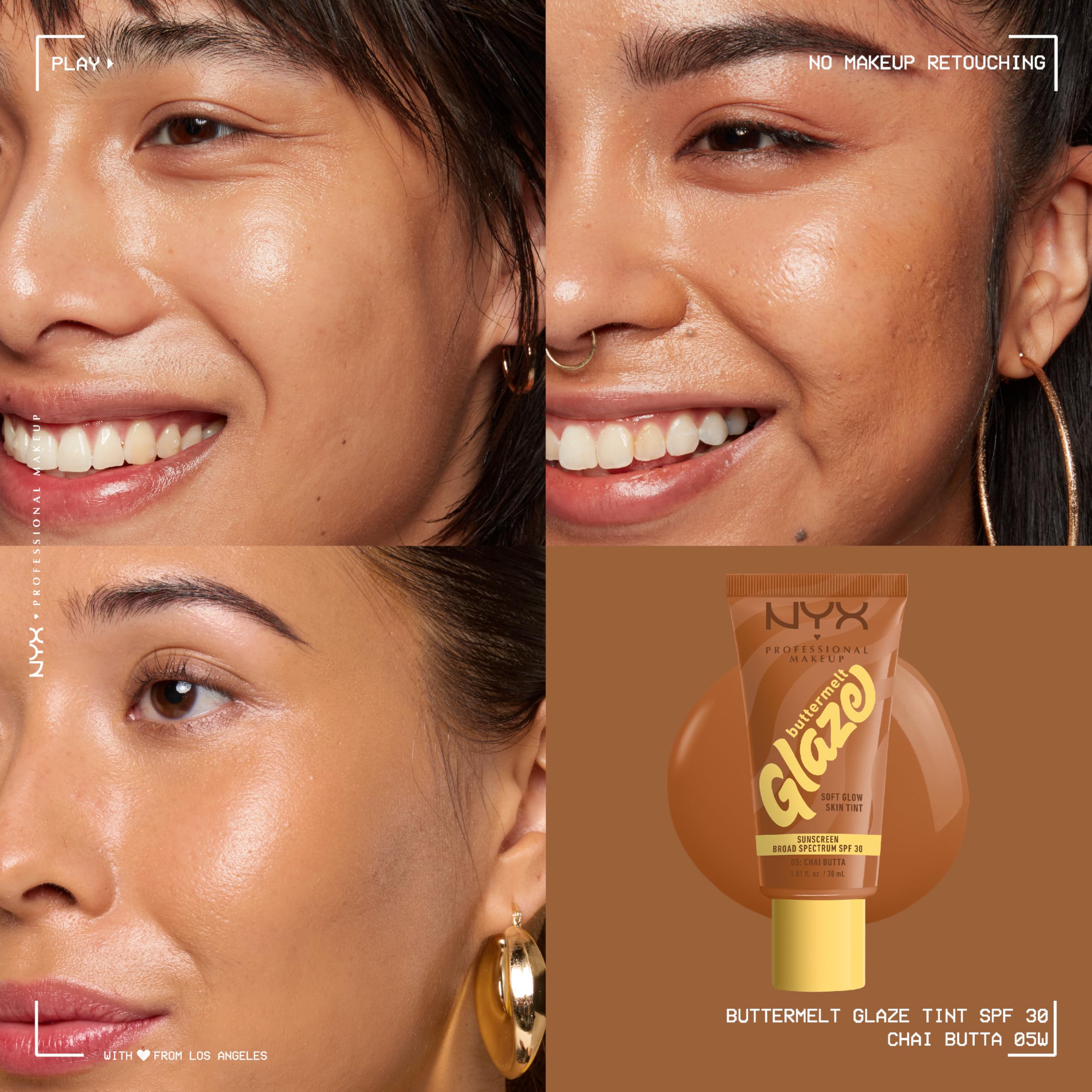 Nyx Buttermelt Glaze application glide captured mid-stroke for smooth blending.