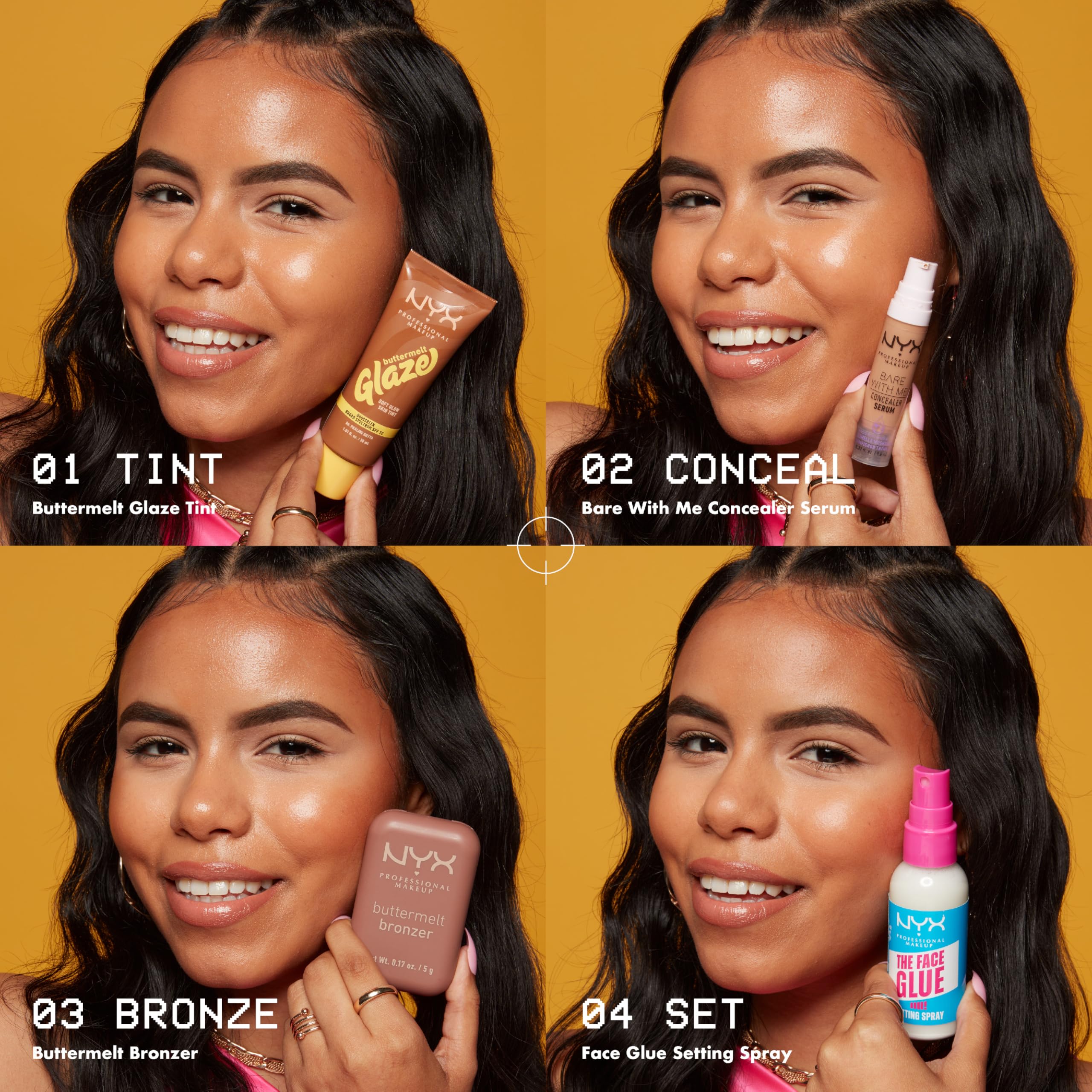 Nyx Buttermelt Glaze bottle highlights Shea and Mango Butter ingredients.