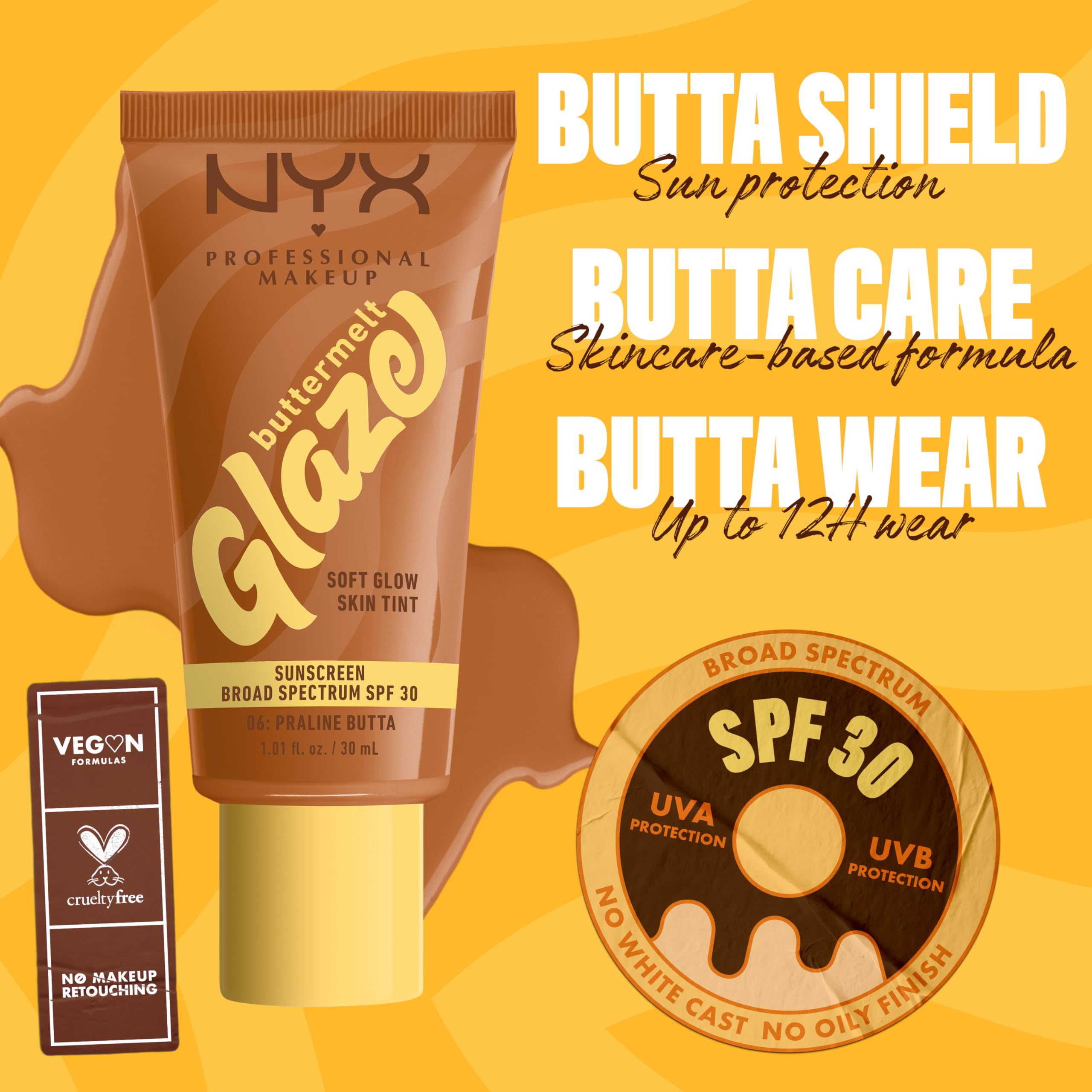 NYX Buttermelt Glaze notes mango and shea butter formula
