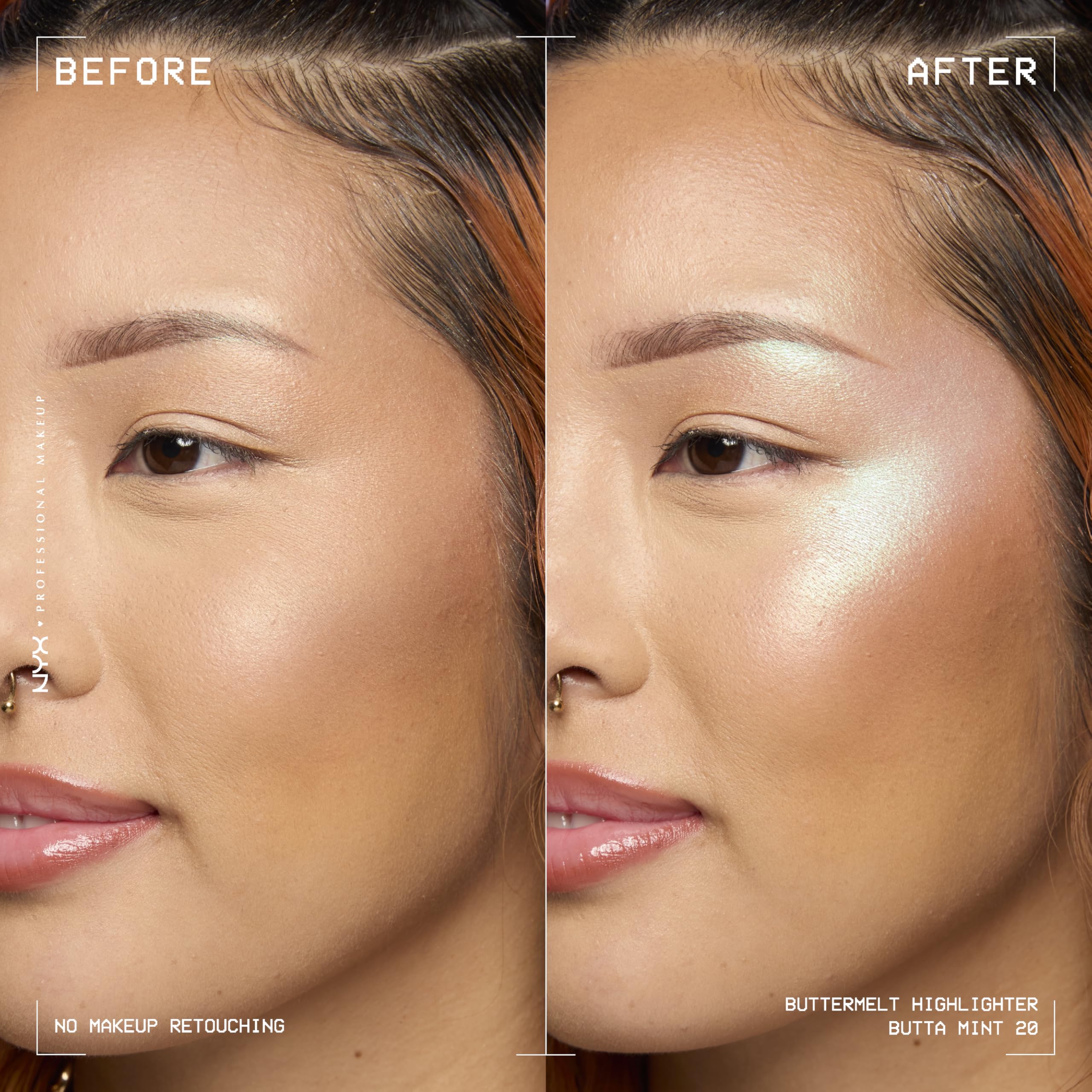 NYX Buttermelt Highlighter compact front view for on-the-go glow