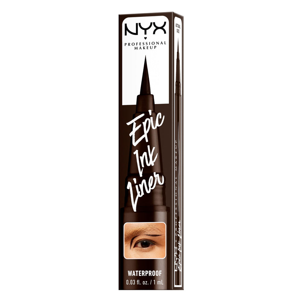 NYX Epic Ink Liner upper-lash line definition with precise edging.