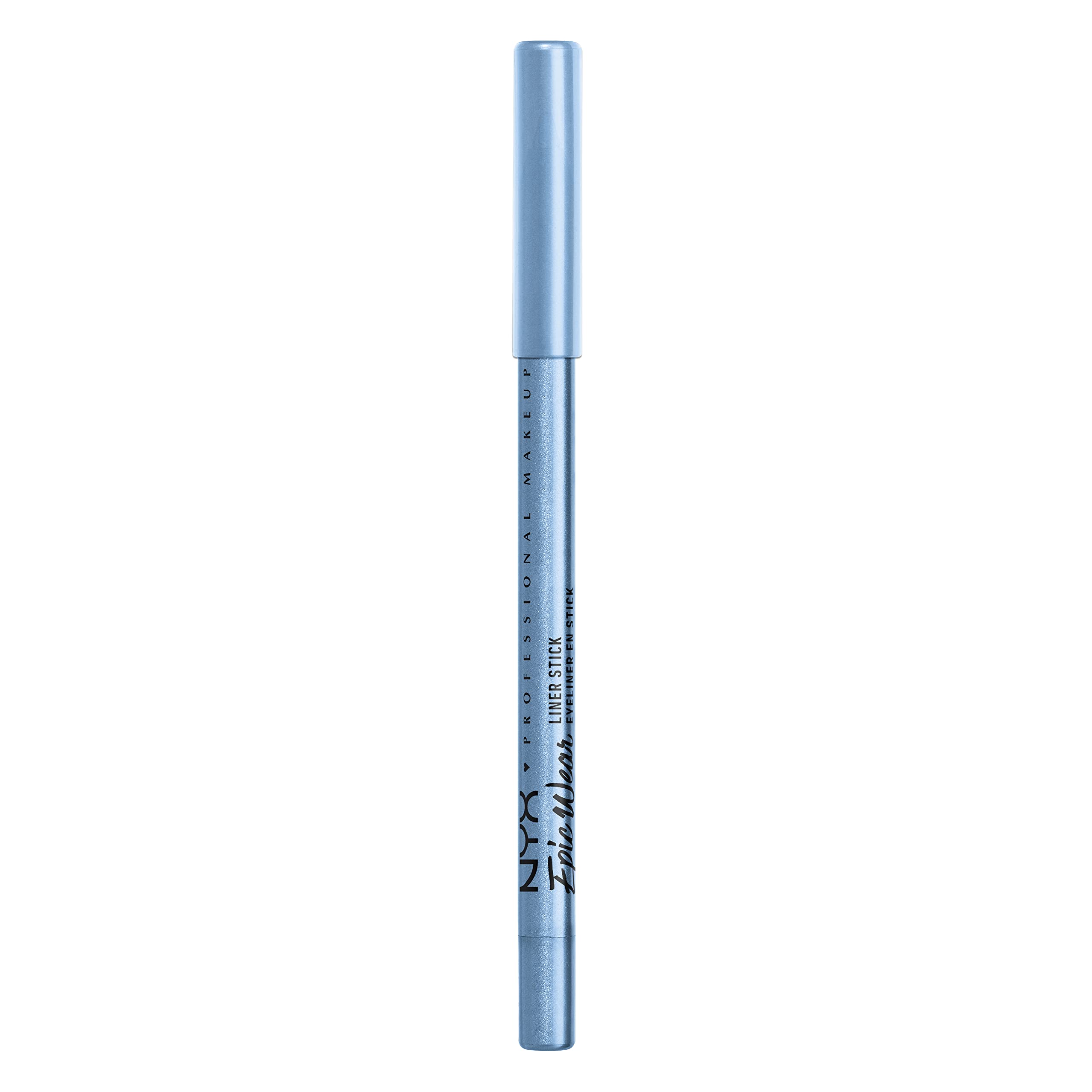 NYX Epic Wear Liner Stick Chill Blue on-eye look for vibrant definition