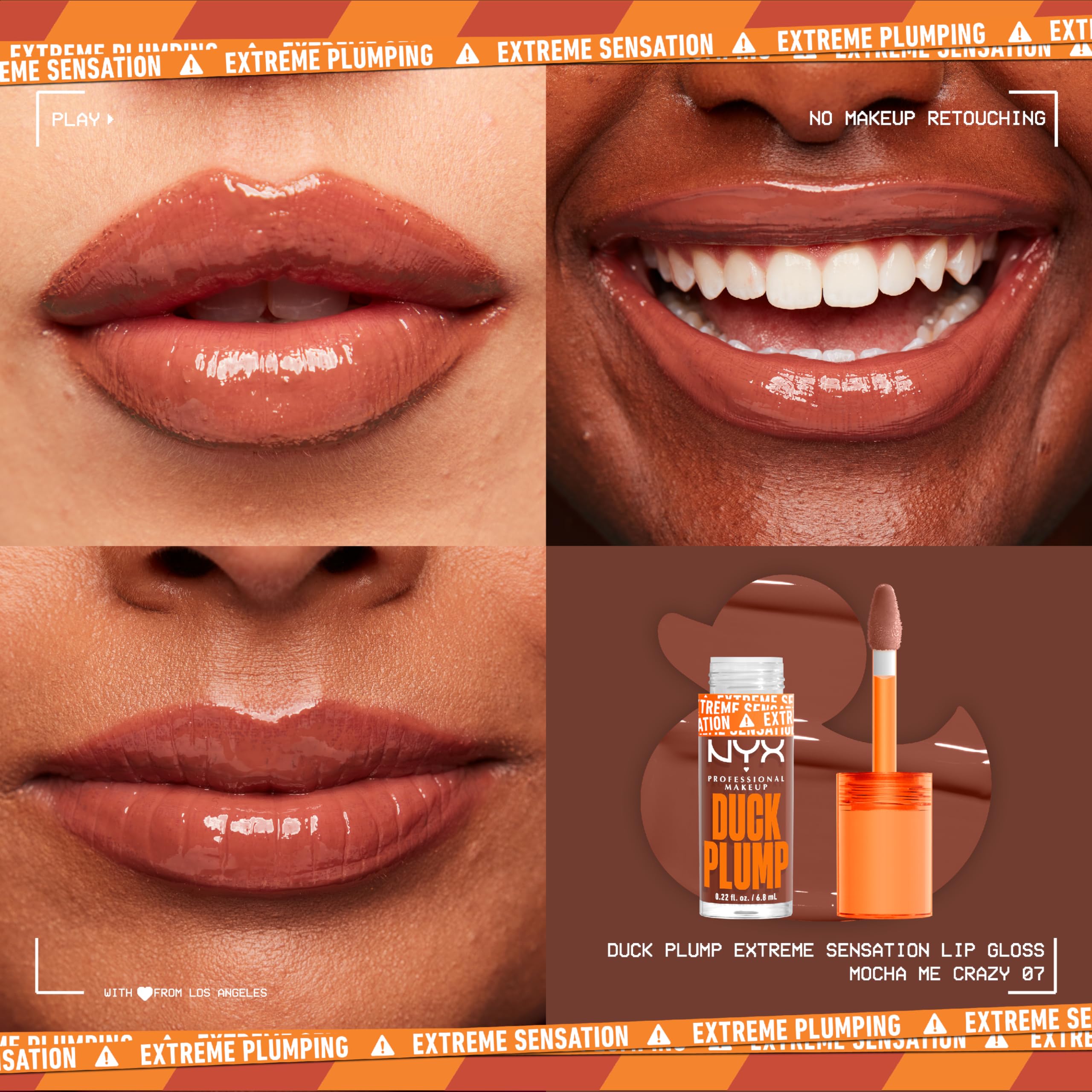 NYX high pigment lip gloss collection shades on color cards