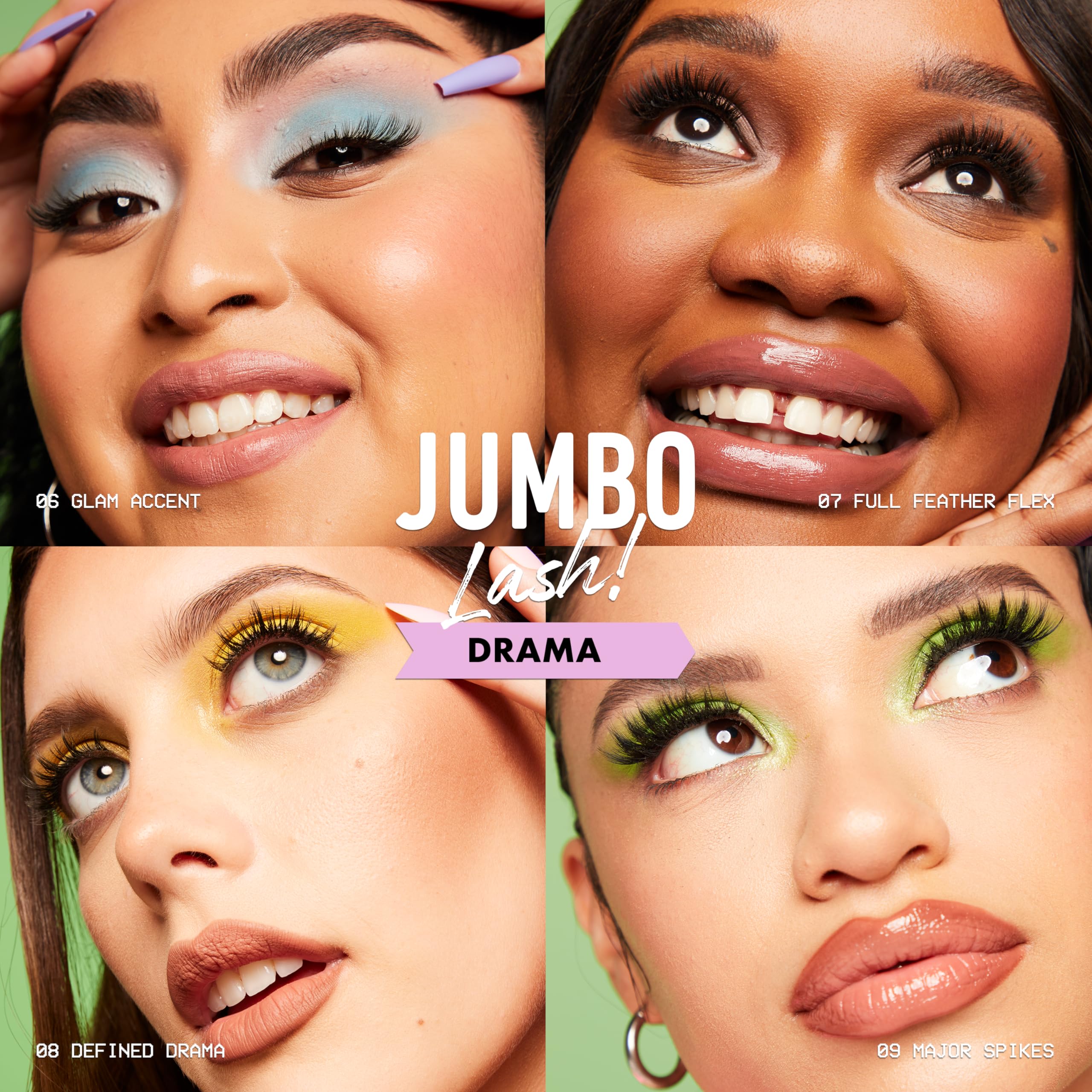 NYX Jumbo Lash 2-in-1 liner and lash adhesive in use.