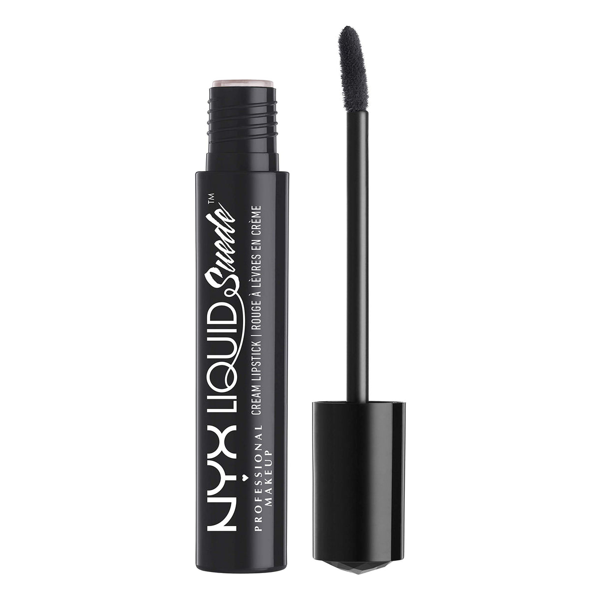 NYX Liquid Suede Alien bottle displays bold matte color and long-wear potential