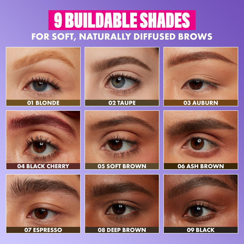 NYX Powder Louder Brow Pencil boosts volume with bamboo fibers.