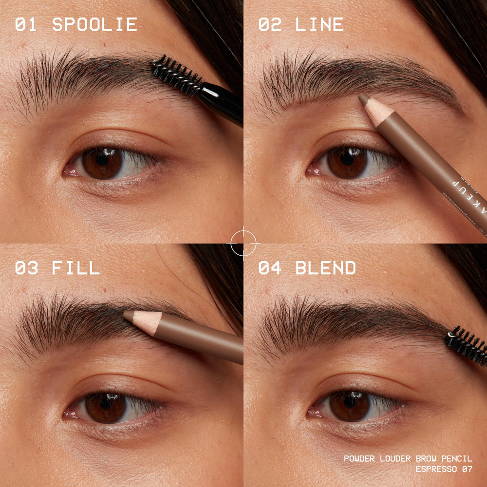 nyx professional makeup powder louder brow pencil buildable pigment creates layered brow density.