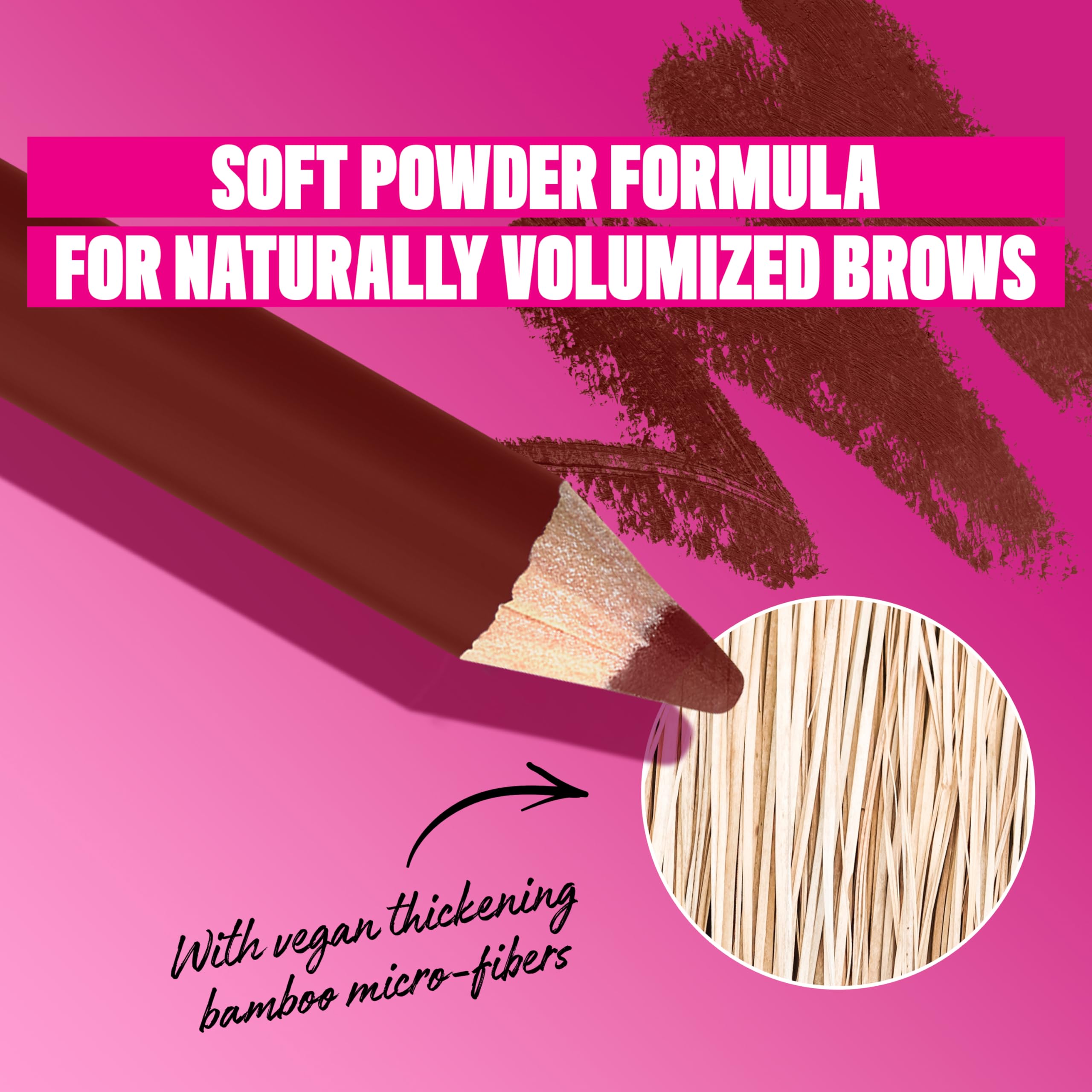NYX Powder Louder Brow Pencil applies creamy pigments for smooth color.