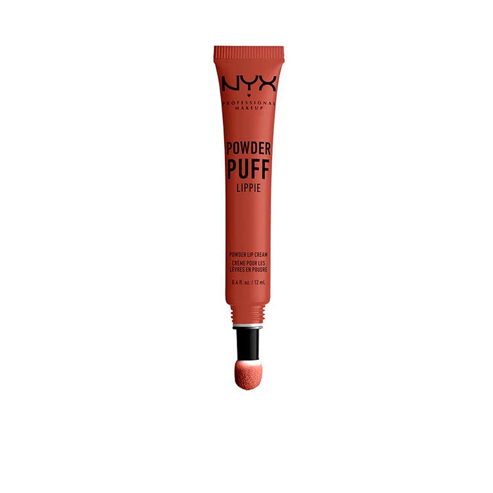 NYX Powder Puff Lippie Teacher's Pet in orange brown delivers plush color with a soft matte finish.