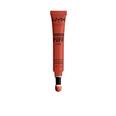 NYX Powder Puff Lippie Teacher's Pet in orange brown delivers plush color with a soft matte finish.