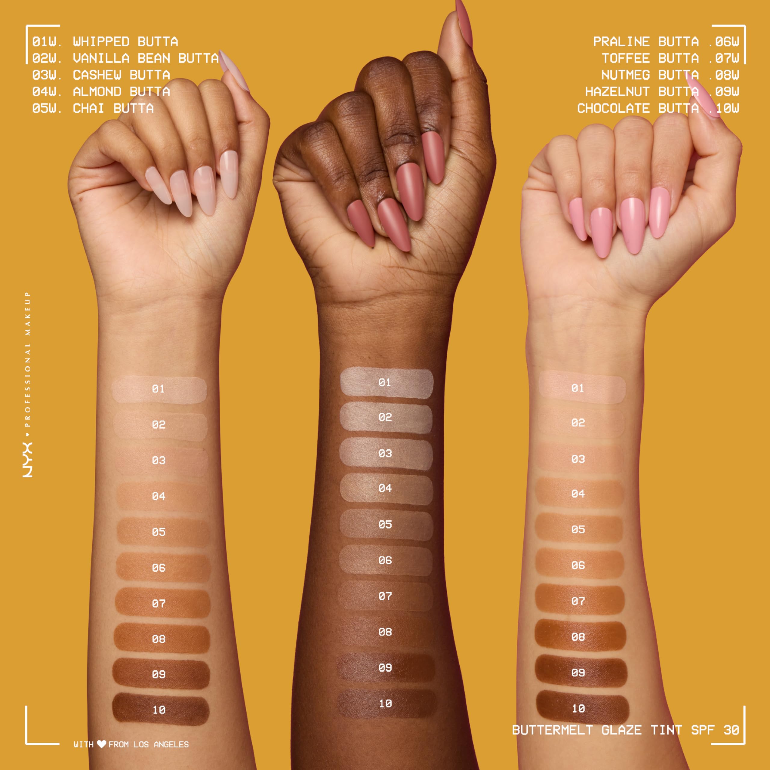 Buttermelt Glaze by NYX demonstrates 12-hour wear in natural light
