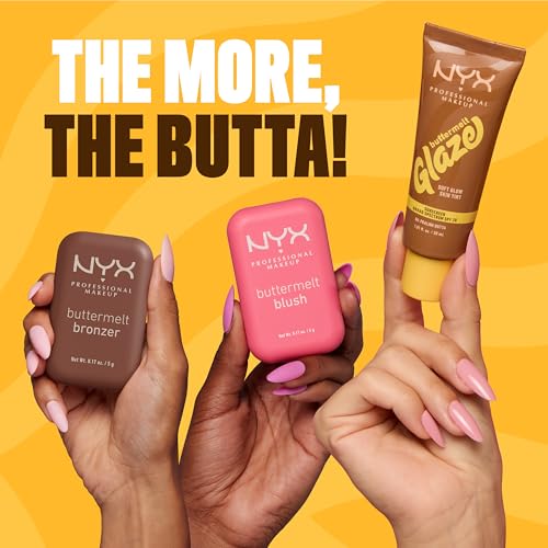Ten sheer shades range available in NYX Buttermelt Glaze