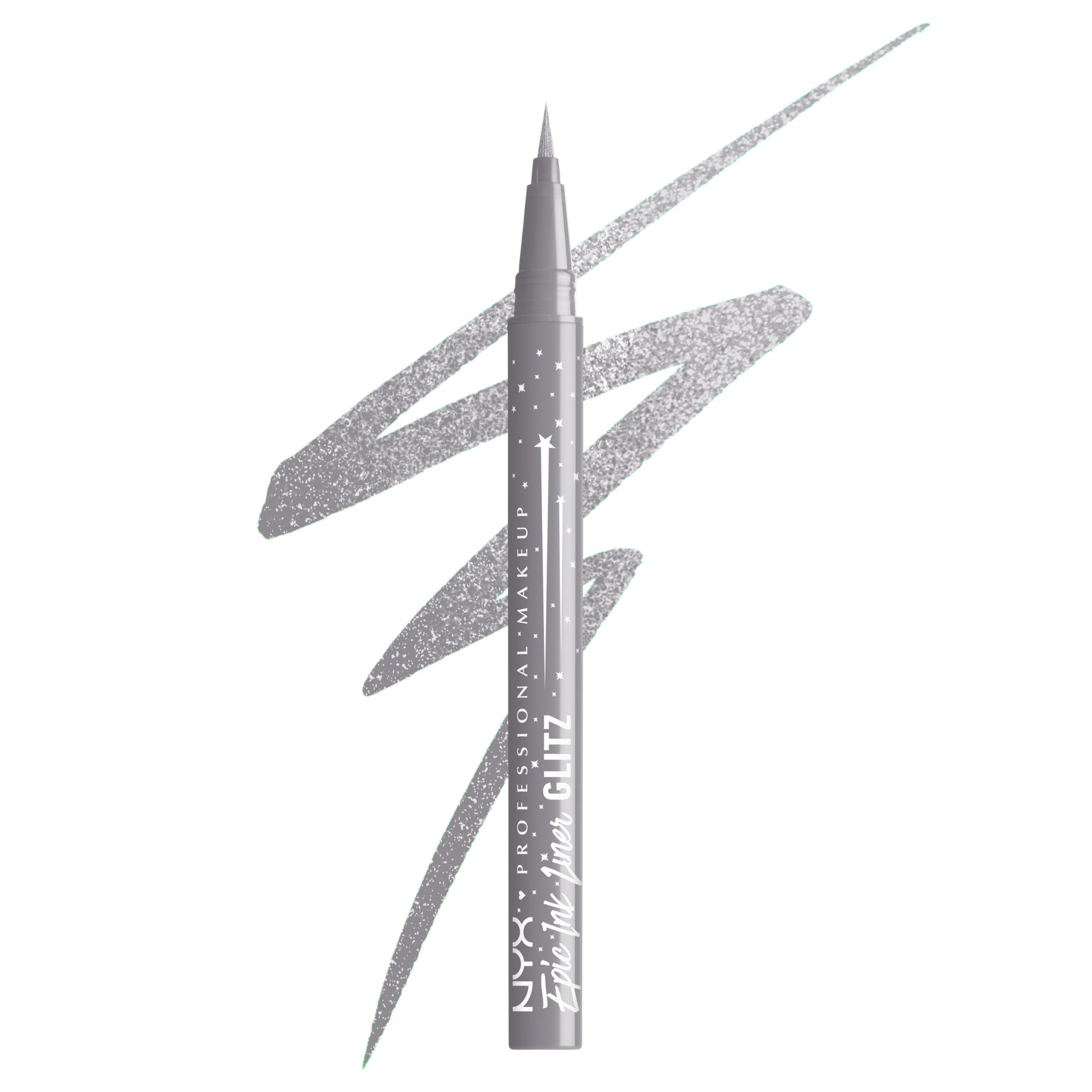 NYX Epic Ink Glitz liner close-up of the precise brush tip for clean lines