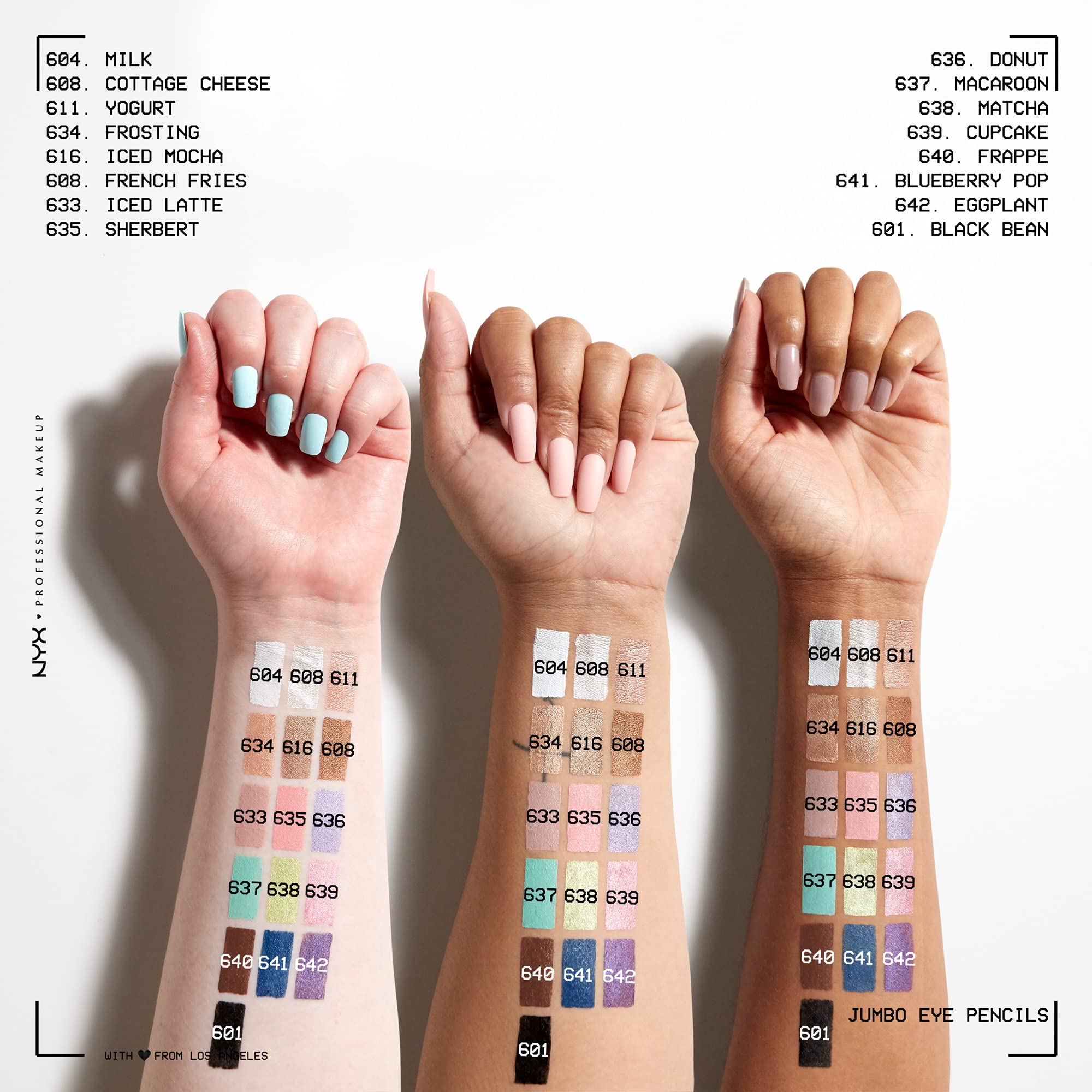 NYX Jumbo Eye Pencil Iced Mocha highlighter for inner corner glow